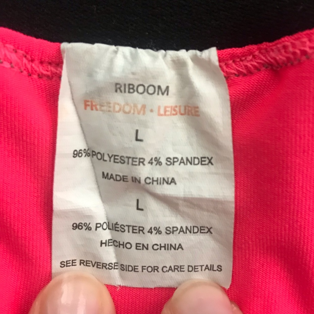 Neon pink/Black/Gray 2-in-1 Athletic Shorts - Picture 4 of 5